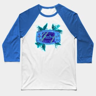 Retro Floral Mobile Gaming Console Baseball T-Shirt